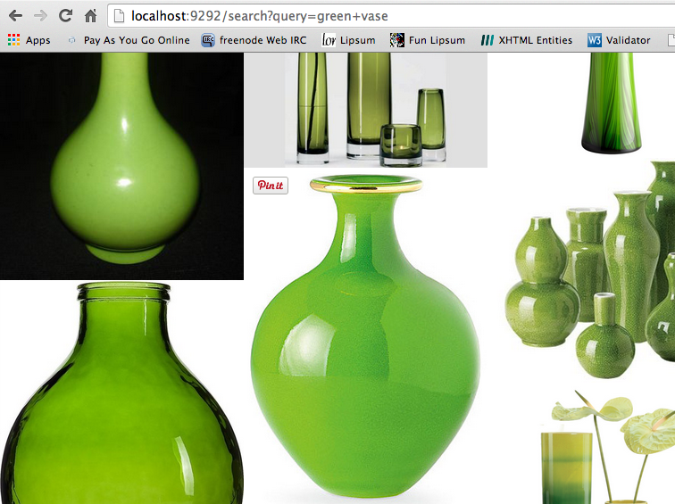 Results for green vase